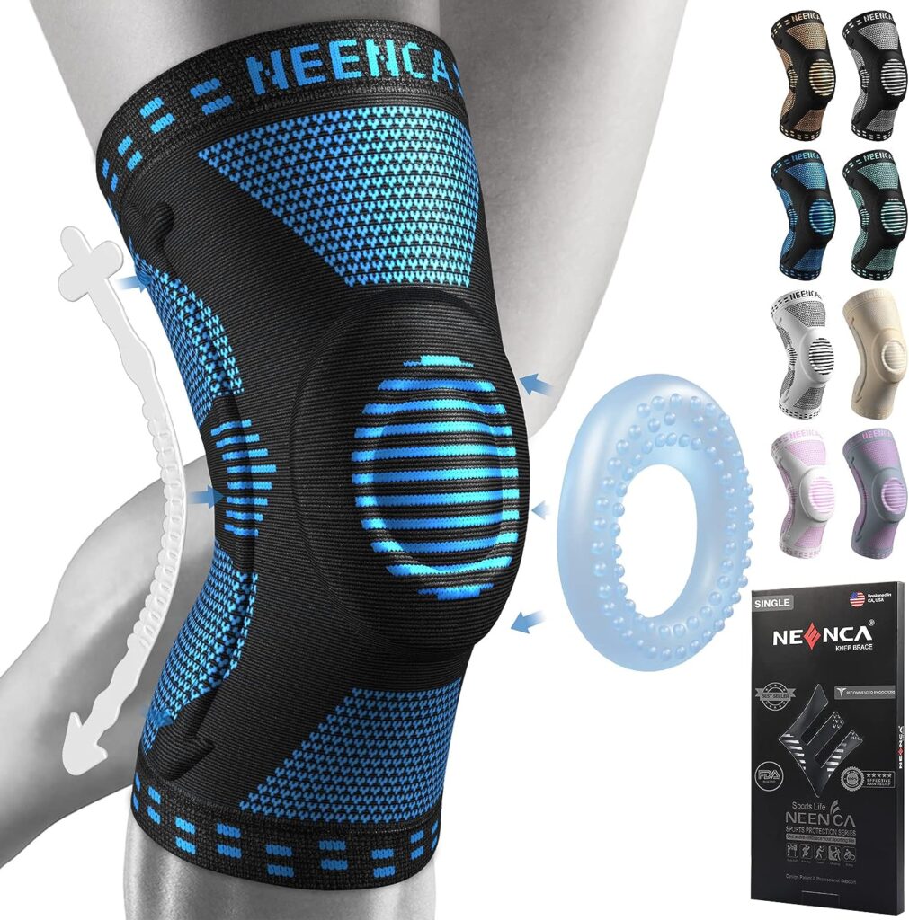 NEENCA Professional Knee Brace for Knee Pain Relief, Medical Knee Support with Patella Pad  Side Stabilizers, Compression Knee Sleeve for Meniscus Tear, ACL, Arthritis, Joint Pain, Runner, Workout...