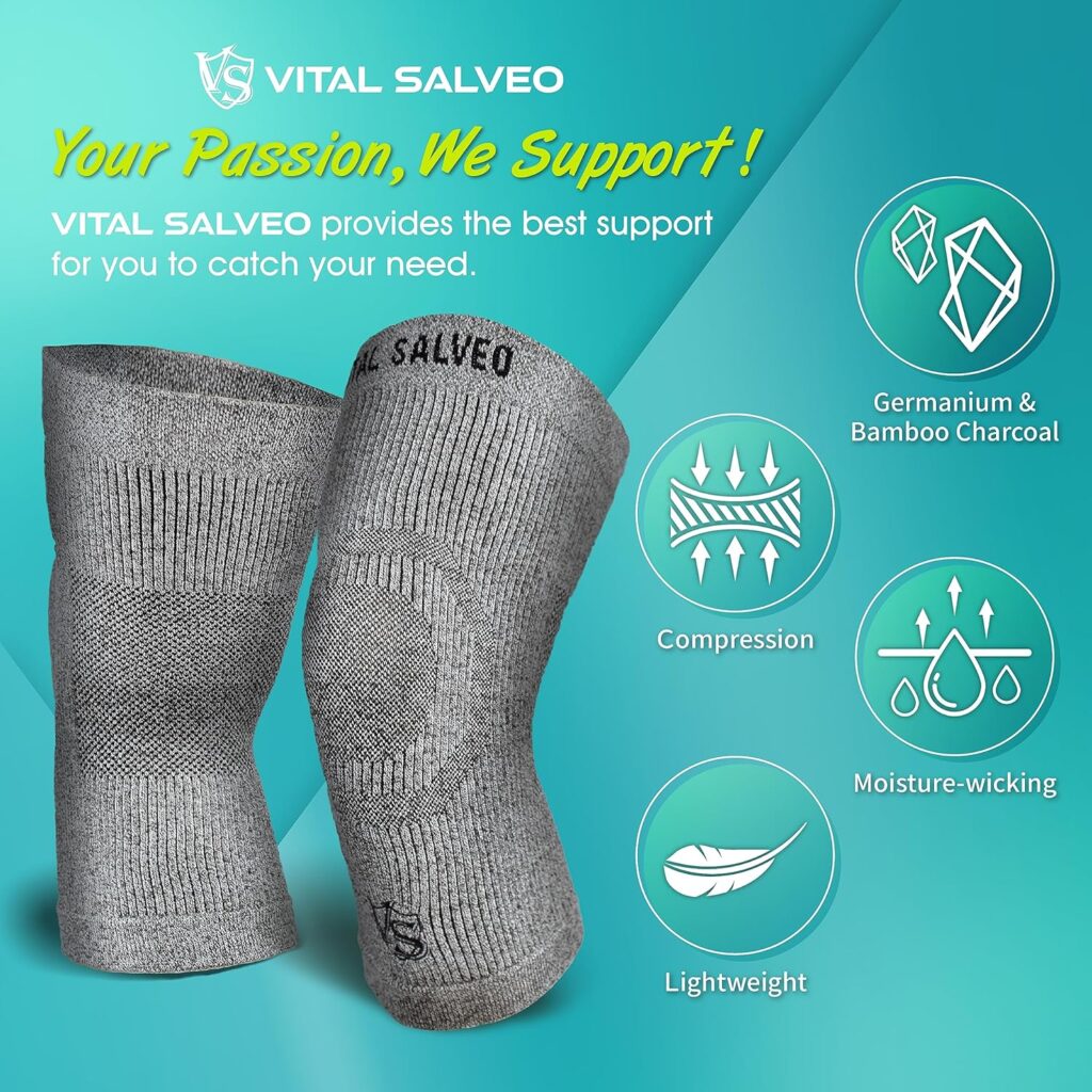 Vital Salveo-Compression Recovery Knee Sleeve/brace C3-COMFORT, Pain Relief, Protects Joint - Ideal for Sports and Daily Wear (Large)